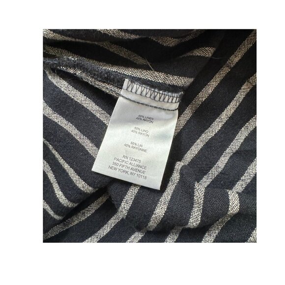 Ellen Tracy navy and white linen blend ankle pants size Medium - Picture 5 of 6